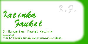 katinka faukel business card
